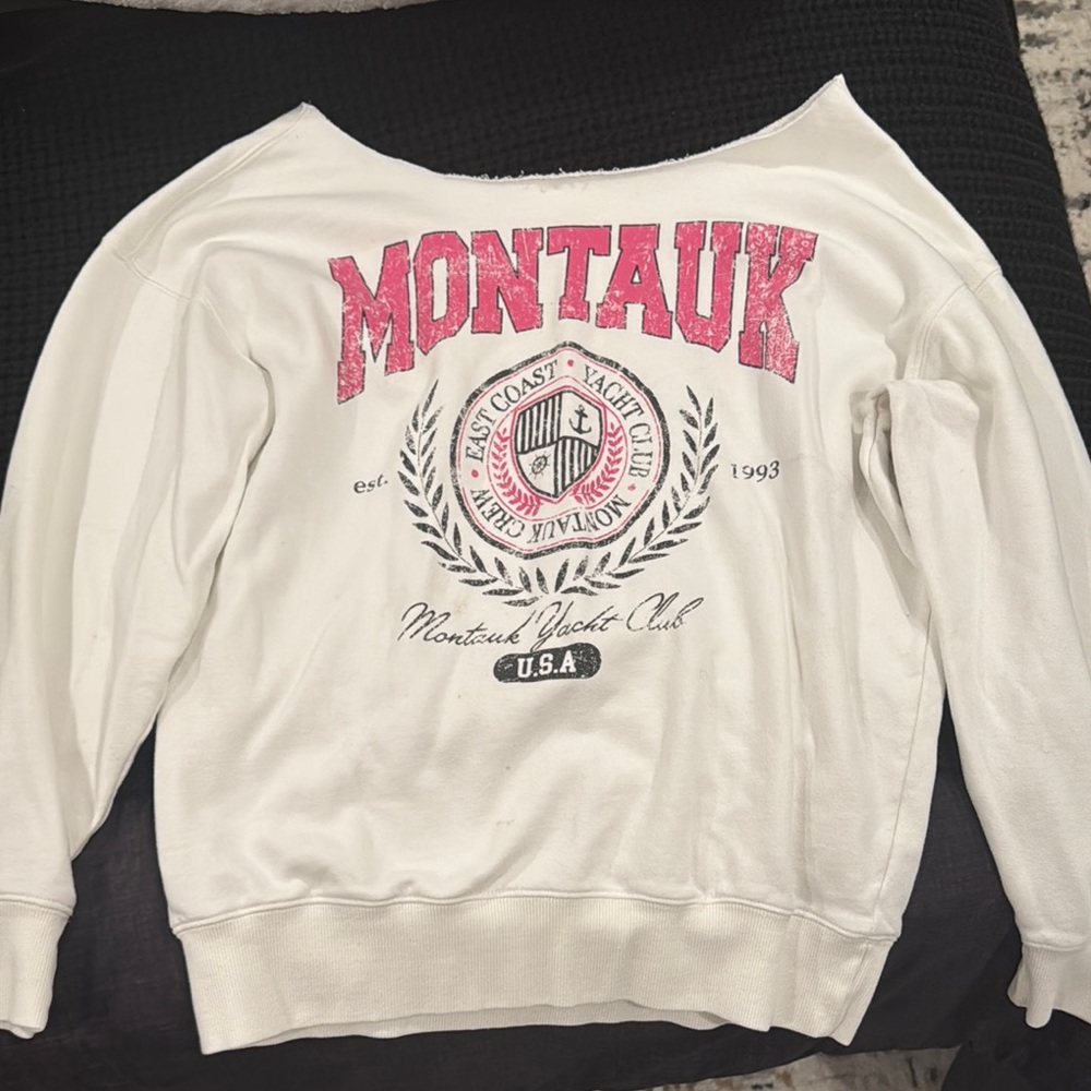 Cute off the shoulder crew neck